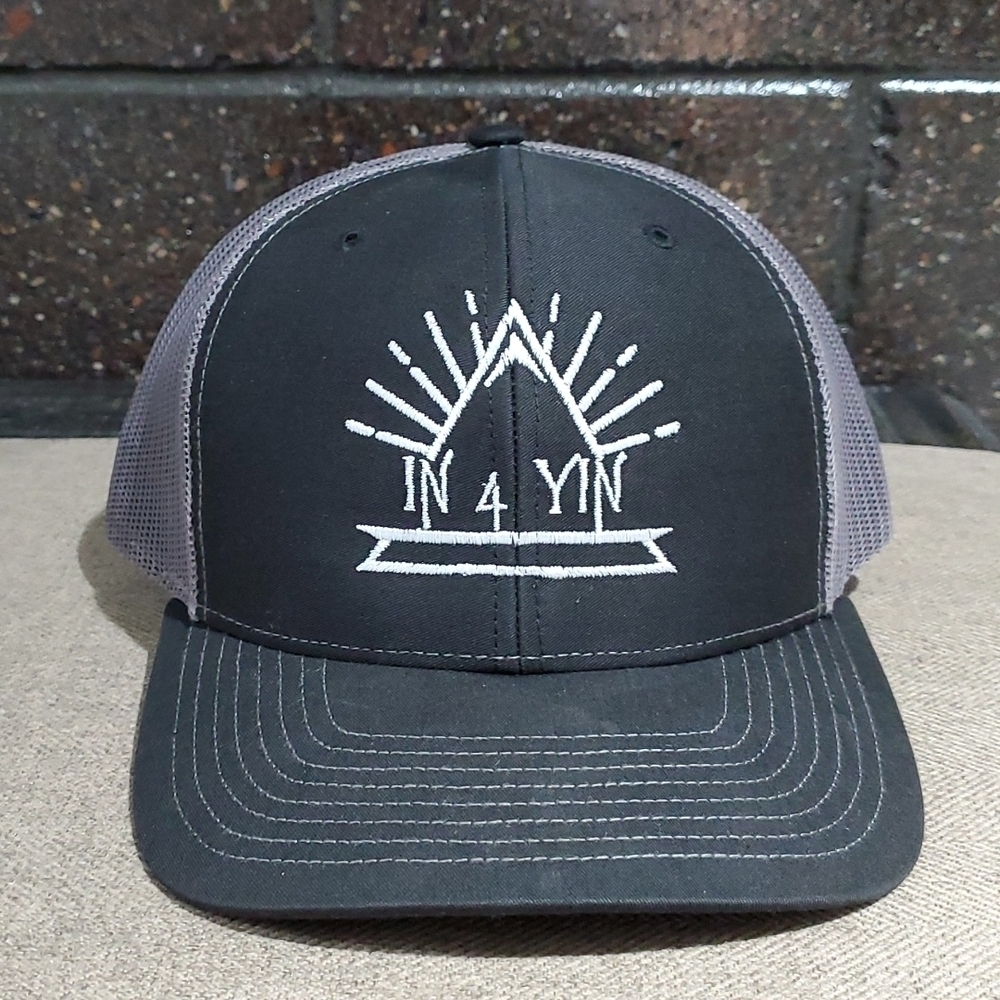 1 OF A KIND IN 4 YIN BASEBALL CAP OSFA SNAPBACK BLACK GRAY UNIQUE RICHARDSON 112